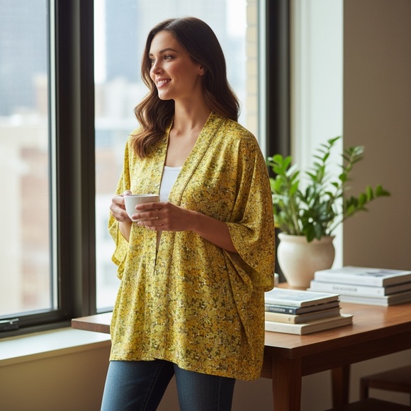 Volcom Other - Volcom Mustard Floral Wrap